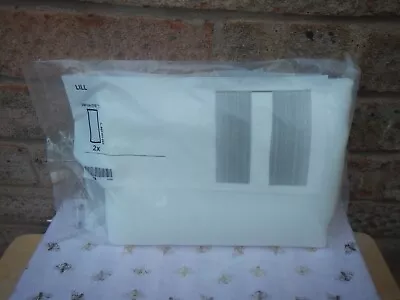 Ikea Lill Pair Of Long White Sheer/mesh Curtains 250cm By 280cm New • £17.99