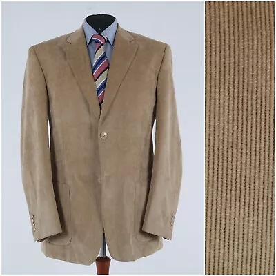 Vintage Corduroy Blazer 44L UK Size D&G Light Brown Cotton Sport Coat Jacket • £155.99