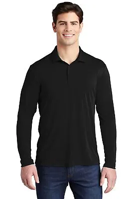 $16.52 • Buy Sport-Tek ST520LS Mens Long Sleeve Posi UV Pro Moisture Wicking Polo Shirt