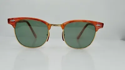 Vintage Solar Genics Metropolitan Brown Gold Oval Sunglasses FRAMES ONLY • $18