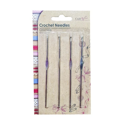 £2.35 • Buy 4 Set Aluminium Crochet Hooks Yarn Knitting Needles Set 1.5mm-3mm