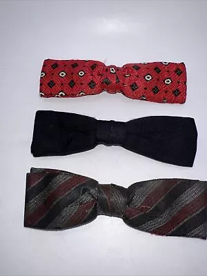 Lot Of 3 Vintage Men's Clip-on Bow Ties Royal Rust Resistant • $8.75