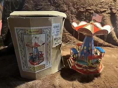 German Metal Tin Toy Folk Carrousel  Swing 2002 Vintage Wagner/brum • $49.95