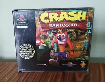 CRASH BANDICOOT Original Playstation 1 PS1 GAME With Free DEMO CD 1996 BIG BOX • £4.99