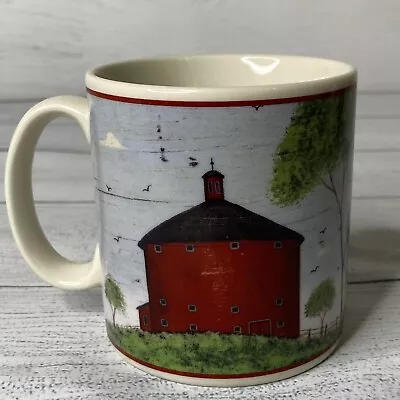 Warren Kimble - - BARNS  -Sakura Mug Cup - RED ROUND BARN  - 1998 • $7.99