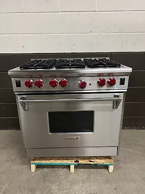 Wolf R366  - 36  Professional All Gas Range Oven 6 Burner Stainless (2) • $4450