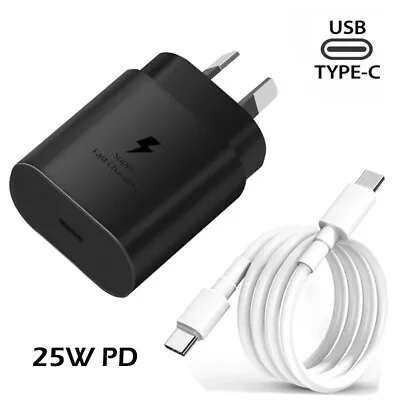 25W Type C Wall Travel Plug Fast Charger +Cable For Samsung Galaxy S22 S21 Ultra • $9.99