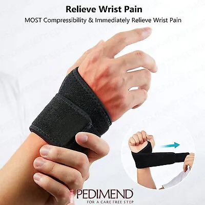 £6.95 • Buy Pedimend Wrist Support Brace With Thumb Loop For Carpal Tunnel, Arthritis (1PCS)