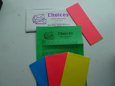 CHOICES - MAGIC Trick W/instructions Anti-drug By Steve Varro Stage Gospel • $19.99