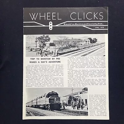 Wheel Clicks Pacific Railroad Society Monthly Newsletter Journal 1978 April • $12.99