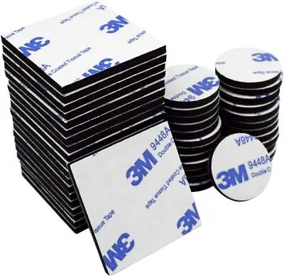 £5.53 • Buy Double Sided Sticky Pads 50 Pcs Heavy Duty Strong Mounting Adhesive Black