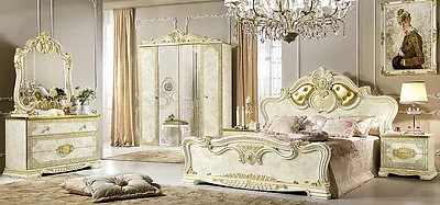 £2299 • Buy Leo Italian Bedroom Set In Ivory & Gold