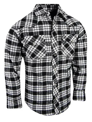 Plaid Flannel Shirt Western Style Mens 2 Snap Up Flap Chest Pockets New Pen Slot • $19.95