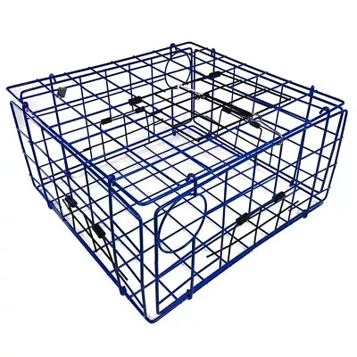 Folding Crab Trap Metal Catcher Lobster Trap Pot Box Basket Top Door Bait Cage • $83