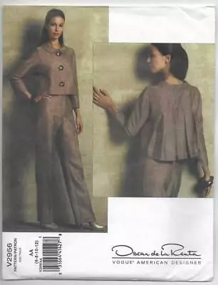 Vogue American Designer Pattern V2956 JACKET & PANTS Oscar De La Renta 6-12 • $12.99