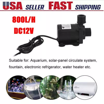 Solar Water Pump 12v 800L/H 5M 20W Submersible Water Pump Circulation Pump Quiet • $15.60