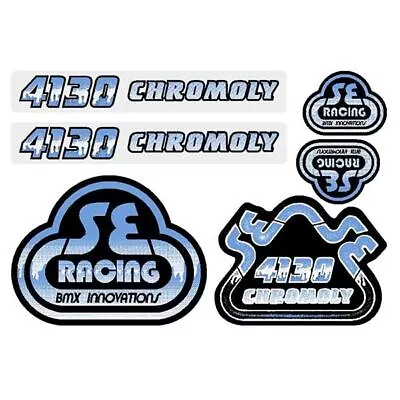 SE Racing - 80'S Quadangle DRIPPY FONT Decal Set In BLACK/BLUE - Old School Bmx • $44