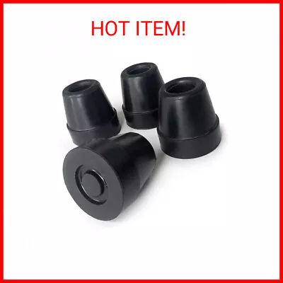 DMI Durable Replacement Quad Cane Tips Extra Stability No-Slip Grip 1/2 Inch • $6.50