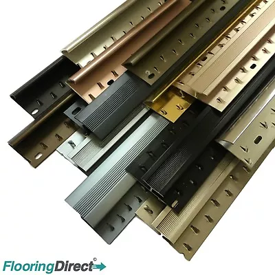 £8.94 • Buy Laminate To Carpet Threshold Metal Cover Strip - Flooring Door Bar 900mm - 2.7m