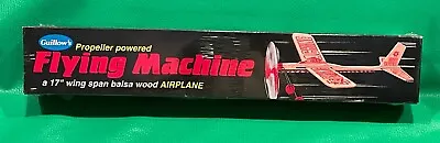 Vintage 17  Propeller Powered  FLYING MACHINE  Balsa Wood Airplane New Sealed • $14.99