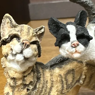 A BREED APART Set Of 2 Cat Resin Figurines Archie & Dandy Smalls 3”-4” • £30.84