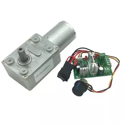 12V 66Rpm DC Worm Gear Motor With Speed Controller 3 Kg.Cm High Torque Low Speed • $44.46