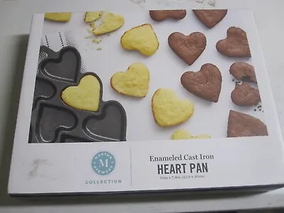 Martha Stewart Collection Enameled Cast Iron Heart Shaped Baking Pan New In Box • $29.99