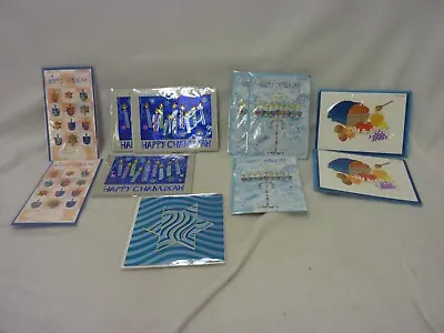 New Lot Of 11 Papyrus Chanukah Holiday Cards Envelopes Money Candles Dinner Star • £23.79