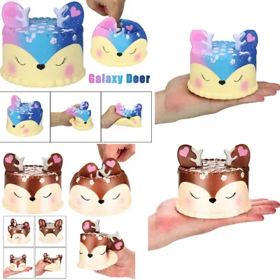 $18.98 • Buy Small Jumbo Deer Cake Slow Rising Scented Squeeze Stress Relief Toy Collection
