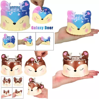 $18.98 • Buy Small Jumbo Deer Cake Slow Rising Scented Squeeze Stress Relief Toy Collection