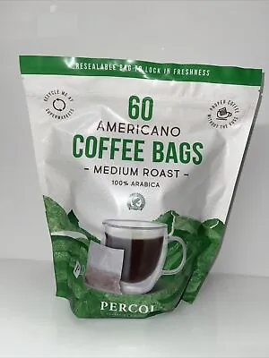 £18.59 • Buy Percol Americano Coffee Bags 60 / Medium Roast / Filter Coffee In A Bag