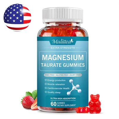 Magnesium Taurate Supports Cardiovascular Health And Reduces Anxiety 1800mg • $15.16