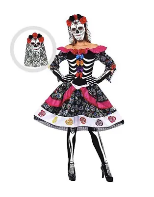 Women's Day Of The Dead Dia De Los Muertos Costume Dress • $25