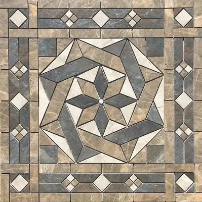 36  X 36  Tile Medallion Mosaic - Happy Floors Phoenix Tile Series • $305