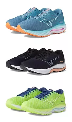 New Women's Mizuno Wave Rider 26 Running Shoes Size 8 Black Yellow Blue 411337 • $69.99