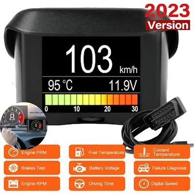 On-board Car Digital Computer Display Speed Fuel Consumption Temperature Gauge • $42.99