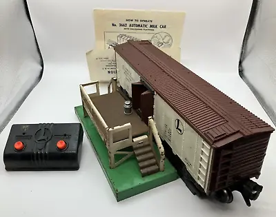 Vintage Postwar Lionel O Gauge 3662 Automatic Refrigerated Milk Car & Platform • $59.95