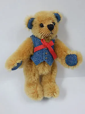 World Of Miniature Bears 3.5  Mohair Bear For Bing #GB22051 Blue Foot Jeany • $24.95