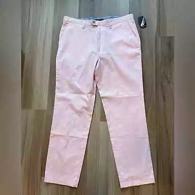 NWT Nautica Men’s The Beacon Pant Light Pink Size 38x32 • $19