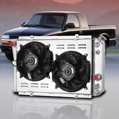 3 ROW RADIATOR SHROUD FAN FOR 82-2002 83 Chevrolet S10 S-10 Blazer V8 Conversion • $199