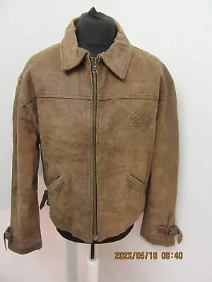 Vintage 80's Davidson Ride Hard Leathers Raw Hide Motocycle Jacket Size Ukxl • $85.85