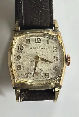 Vintage Waltham Rectangle Mechanical Wristwatch W/Fancy Case Out Of Estate! • $29.95