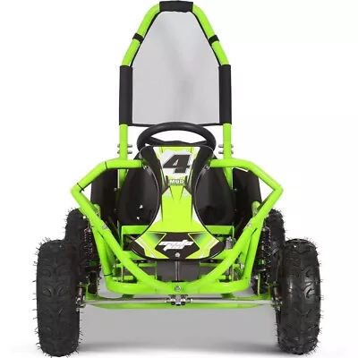 MotoTec Mud Monster Kids Gas Powered 98cc Go Kart Full Suspension - Green ✅ • $1249