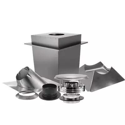 $285.11 • Buy Chimney Pipe Up Through The Ceiling Basic Install Kit 6 In. X 17 In. Triple-Wall