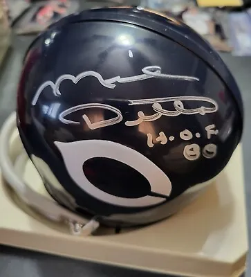 Mike Ditka Signed Riddell Mini Helmet HOF Inscription Bears Throwback  • $115