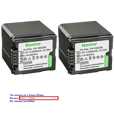 Kastar Replacement Battery For OEM Genuine Panasonic VWVBG260 VW-VBG260-K DEA38 • $16.99