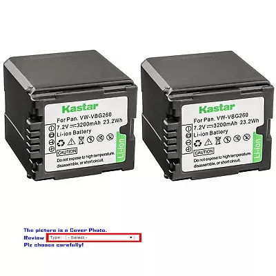 Kastar Replacement Battery For Panasonic VW-VBG260 VDR-D210 VDR-D220 Camcorder • $16.99