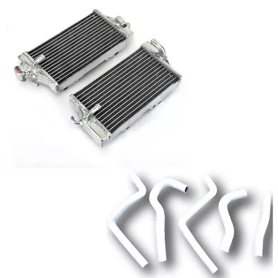 Aluminum Radiators +White Hose For 2002 2003 2004 Honda CR125R CR 125R CR 125 R • $81