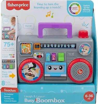 £18 • Buy Fisher-price Busy Boombox Laugh & Learn Retro-inspired Musical Infant Activity