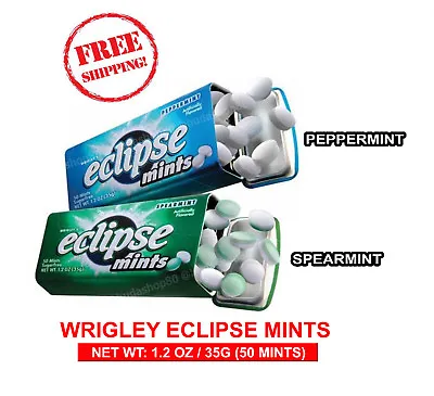 Mint Wrigley Eclipse Spearmint Peppermint Sugarfree Candy Tin Fresh Breath NEW • $38.88